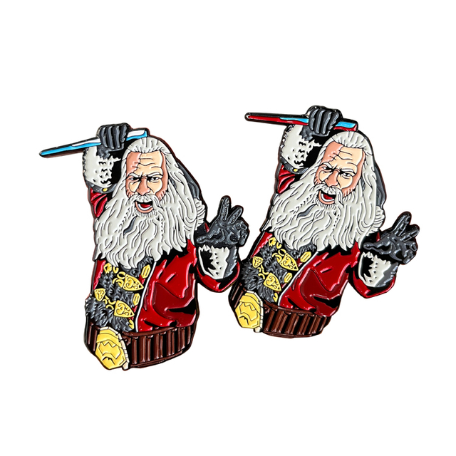 No Mminimum Order Request Christmas Theme Soft Lapel Pin Badge Horrible Movie Santa Killer Lapel Pin