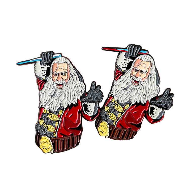 No Mminimum Order Request Christmas Theme Soft Lapel Pin Badge Horrible Movie Santa Killer Lapel Pin