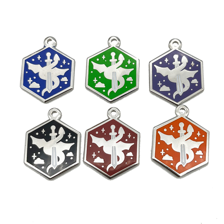 Wholesale D&D Game Design Metal Enamel Charm Pendants Fashion Jewelry Dragon Design Diy Metal Bracelet Charms