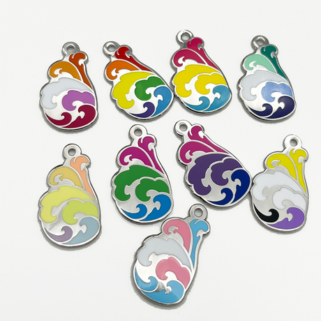 LGBTQ Group Rainbow Color Metal Charms Different Colors Diy Bracelet Charms Necklace Charm Accessorys